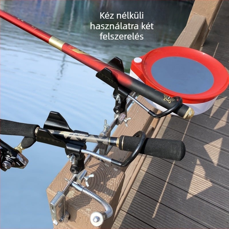 Strong Merchants alumínium ötvözetű horgászbot-tartó, fix, nem összecsukható, nem forog