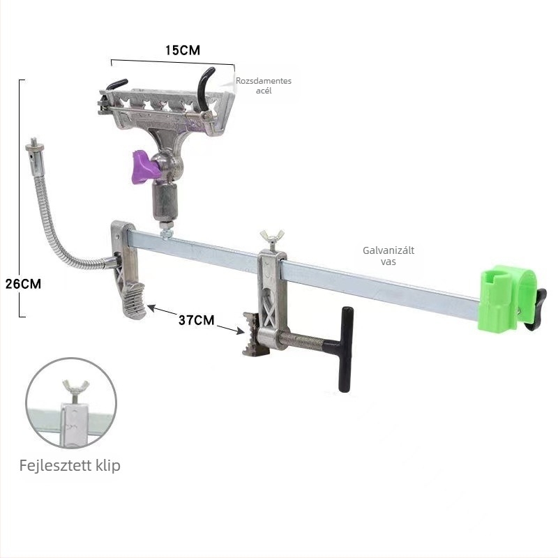 Horgászbot tartó hajóplatóhoz – Univerzális híd, jéghorgászat, fémszerkezet