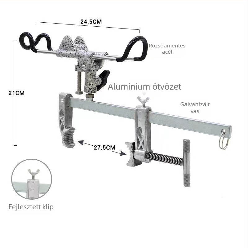 Horgászbot tartó hajóplatóhoz – Univerzális híd, jéghorgászat, fémszerkezet