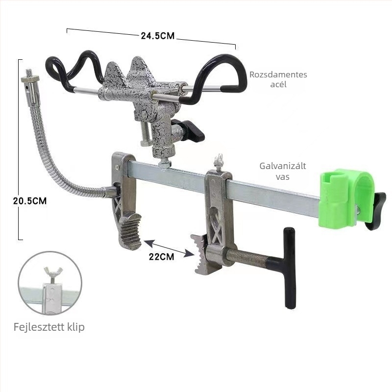 Horgászbot tartó hajóplatóhoz – Univerzális híd, jéghorgászat, fémszerkezet