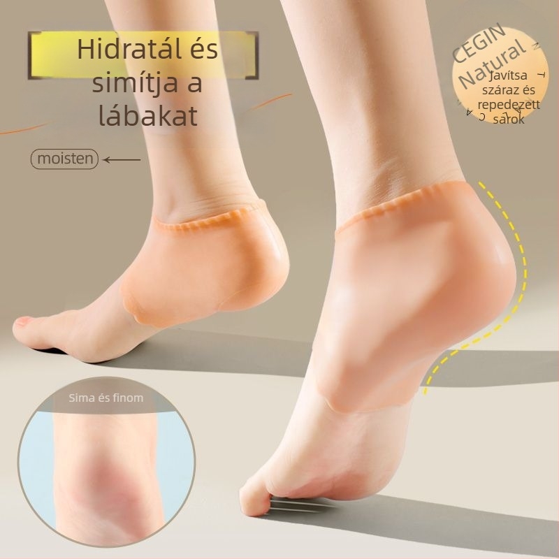 Szilikon sarokvédő, rendkívül vékony; anti-szárazság és repedés elleni védelem; általános cipőkhöz; stílus: fél készlet, mindennapi viselet; modell: Egyéb