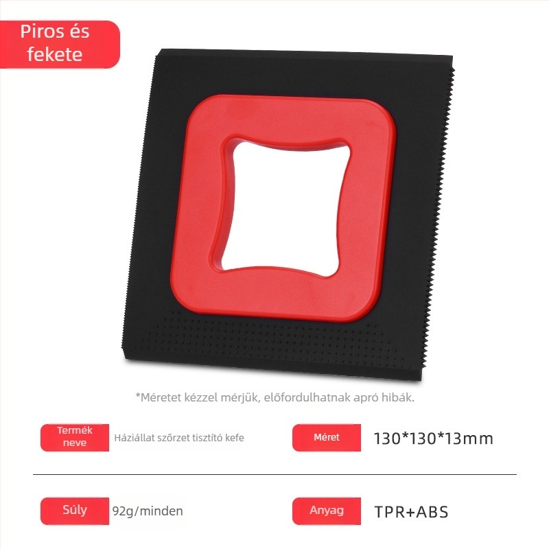 Pabi Háziállat Szőrmentesítő Kefe – ABS anyag, négyszögletes fésű, kutyák számára