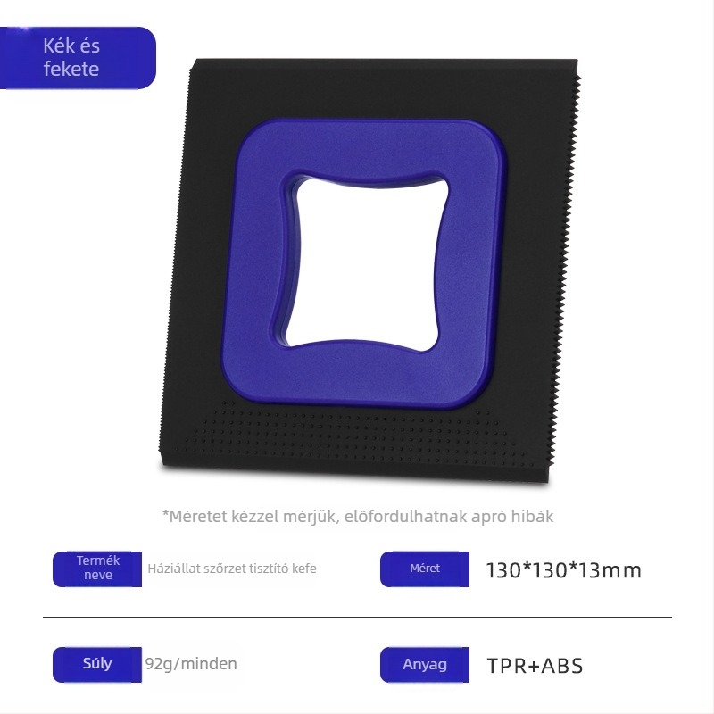 Pabi Háziállat Szőrmentesítő Kefe – ABS anyag, négyszögletes fésű, kutyák számára