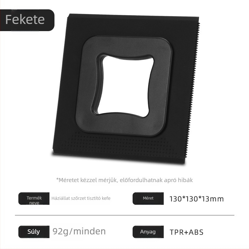 Pabi Háziállat Szőrmentesítő Kefe – ABS anyag, négyszögletes fésű, kutyák számára