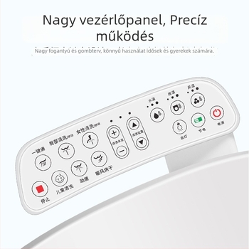 Intelligens vécéfedél fertőtlenítéssel, univerzális kompatibilitás, automata működés, ülés melegítés, fúvócső öntisztítás, meleg levegő szárítás, víz hőmérséklet-szabályozás, víznyomás-szabályozás, modell 510-08B