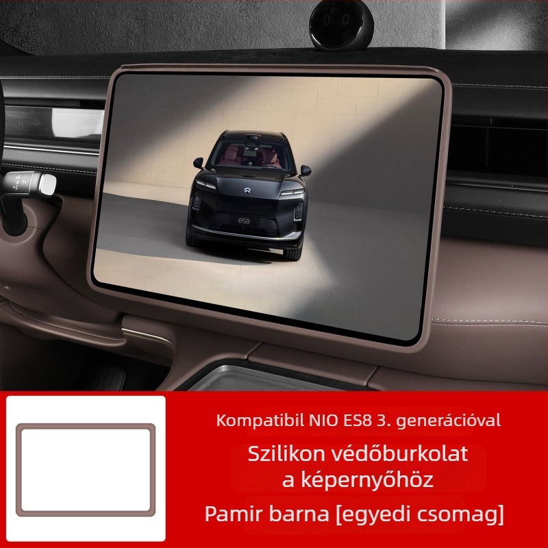 NIO ES8 középkonzol szilikon kijelzővédő, belső fólia, öntapadó telepítés