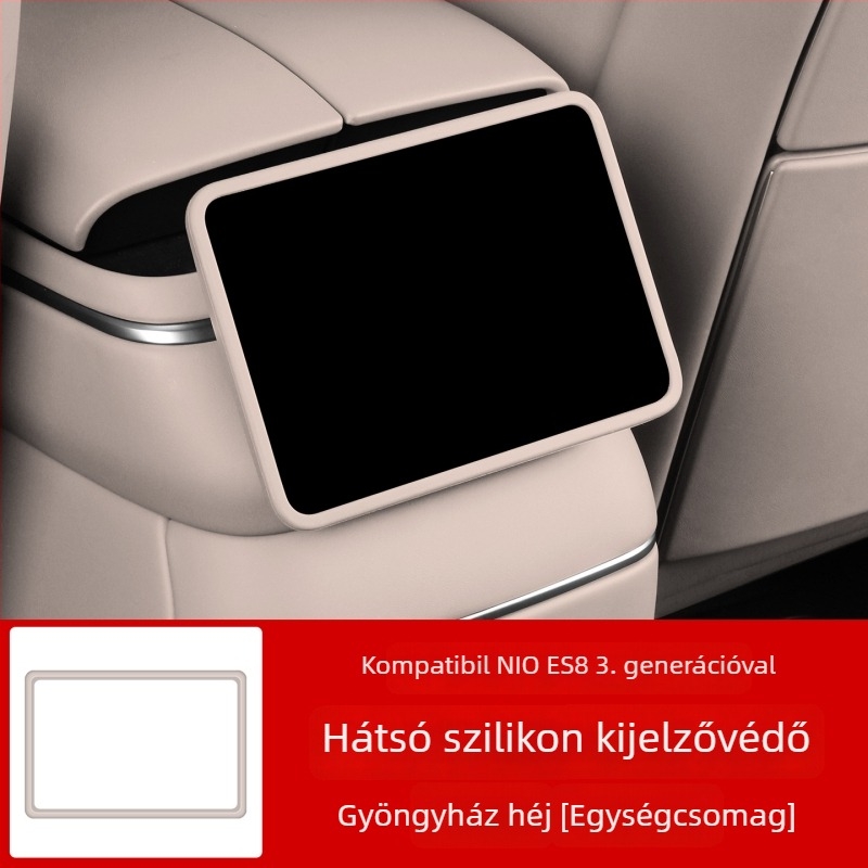 NIO ES8 középkonzol szilikon kijelzővédő, belső fólia, öntapadó telepítés