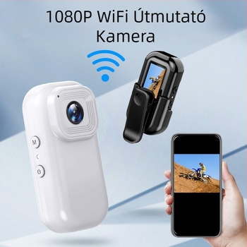 L11 mini sportkamera kültéri tevékenységekhez, rögzíthető nyakörvre, 1080p felvétel, 0,96'' LCD, TF-kártya tárhely, üzemidő akár 4 óra