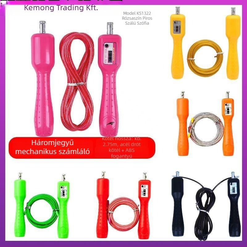 Ugrókötél PVC bevonattal és acélhuzallal a fitness tréningekhez – kardió és zsírégetés, megfelelő felnőtteknek és tiniknek