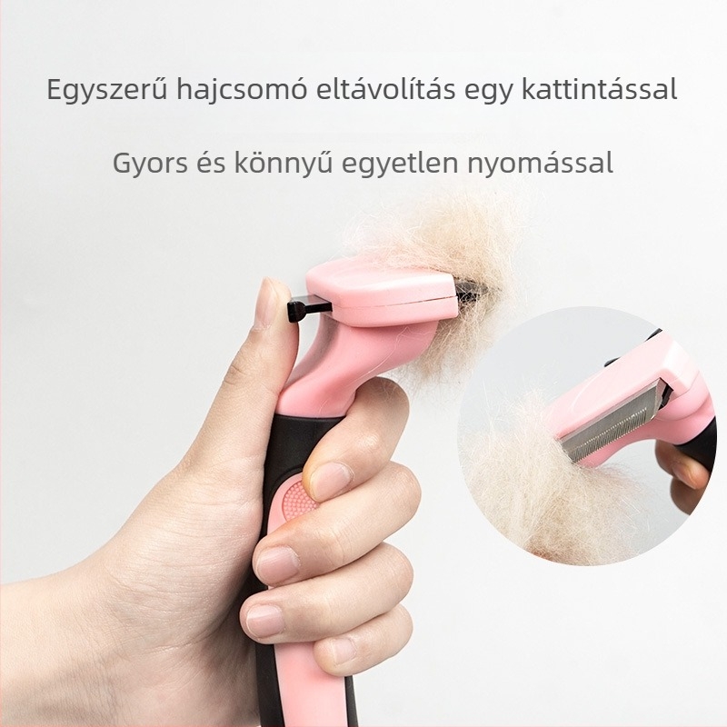 Amor Kisállat szőrtelenítő keféje — Rozsdamentes acélból, kutyák és macskák számára