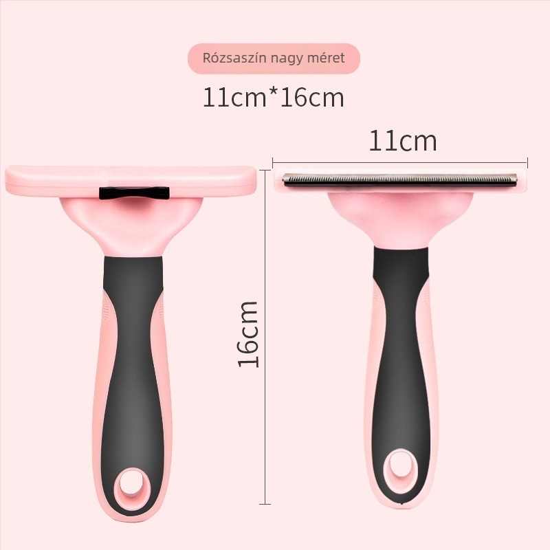 Amor Kisállat szőrtelenítő keféje — Rozsdamentes acélból, kutyák és macskák számára