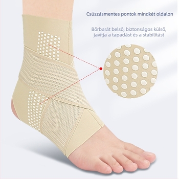 Bokavédő beépített párnával, vékony kialakítású, rögzítő szíjjal, felnőtteknek, hegymászás