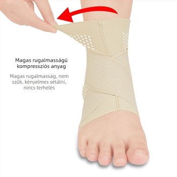 Bokavédő beépített párnával, vékony kialakítású, rögzítő szíjjal, felnőtteknek, hegymászás