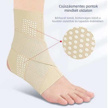 Bokavédő beépített párnával, vékony kialakítású, rögzítő szíjjal, felnőtteknek, hegymászás