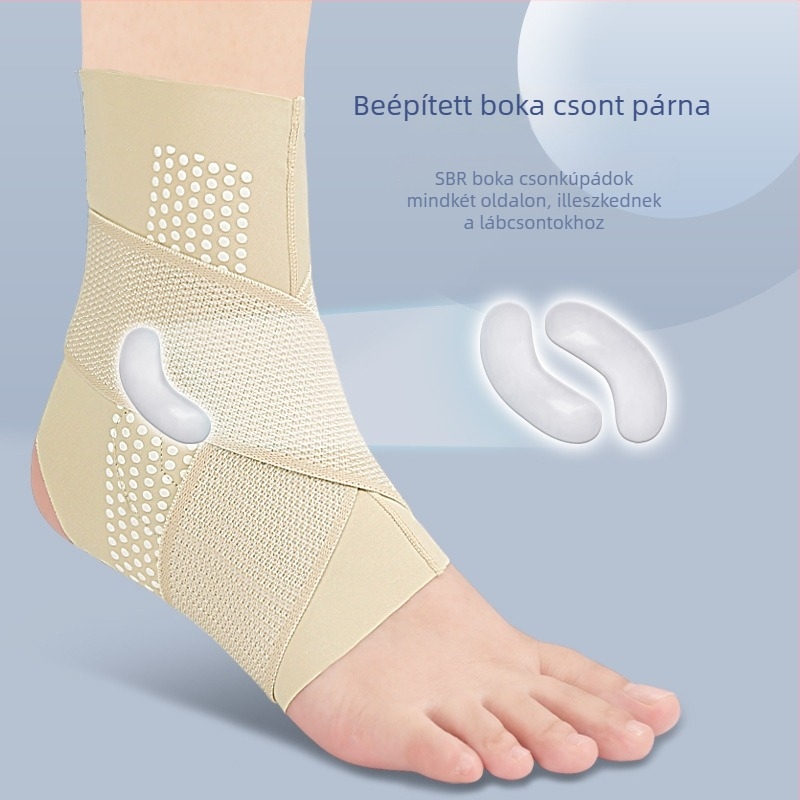 Bokavédő beépített párnával, vékony kialakítású, rögzítő szíjjal, felnőtteknek, hegymászás