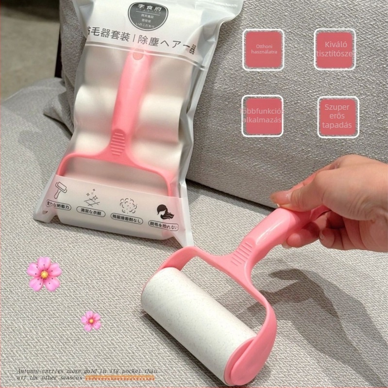 Ruhaszálhúzó görgő cserélhető ragasztópapírral maggal, műanyag testtel, modern minimalista stílus