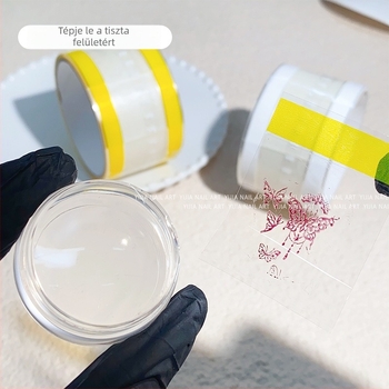 Manikűr pecsét tisztító szalag – egyszer használatos, téphető, műanyag, 1 darab