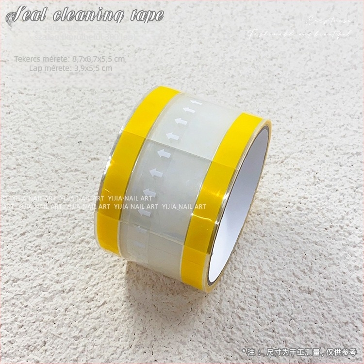 Manikűr pecsét tisztító szalag – egyszer használatos, téphető, műanyag, 1 darab