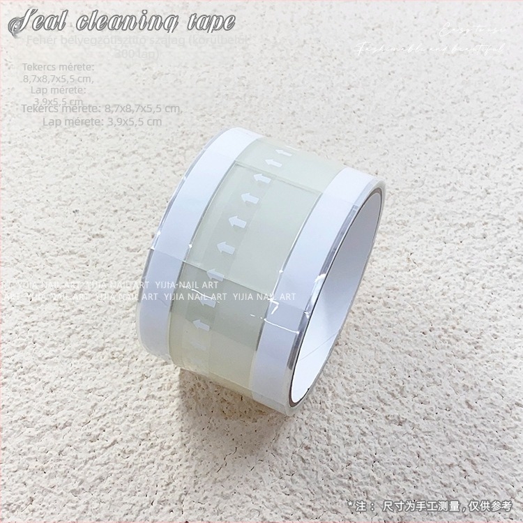 Manikűr pecsét tisztító szalag – egyszer használatos, téphető, műanyag, 1 darab