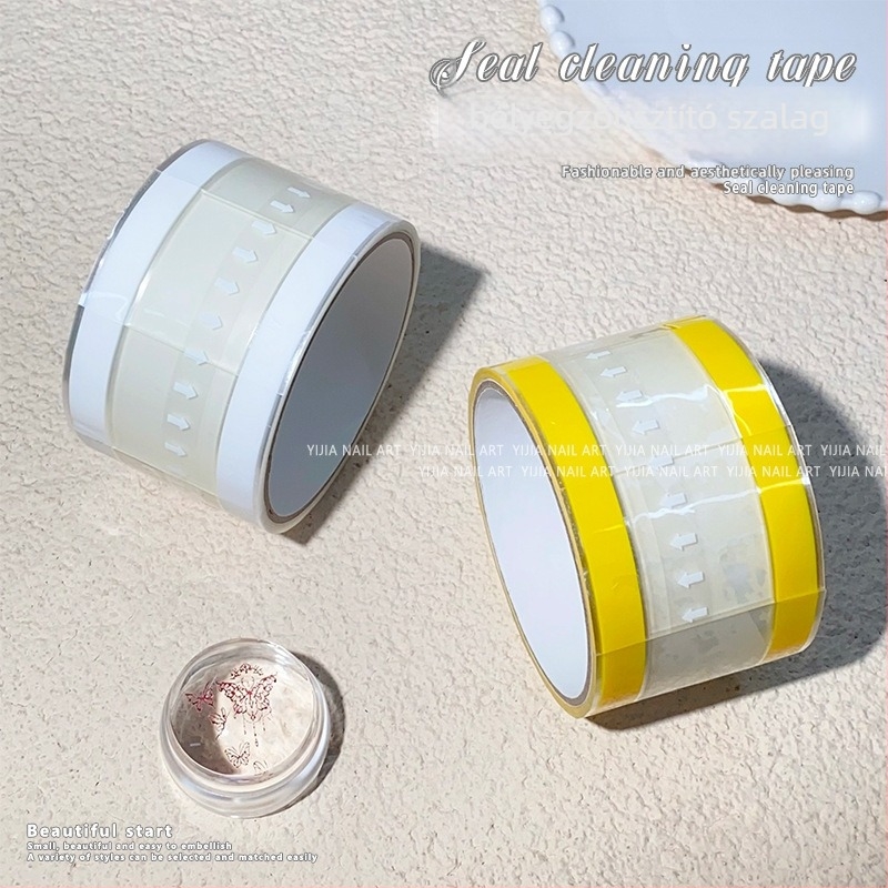 Manikűr pecsét tisztító szalag – egyszer használatos, téphető, műanyag, 1 darab