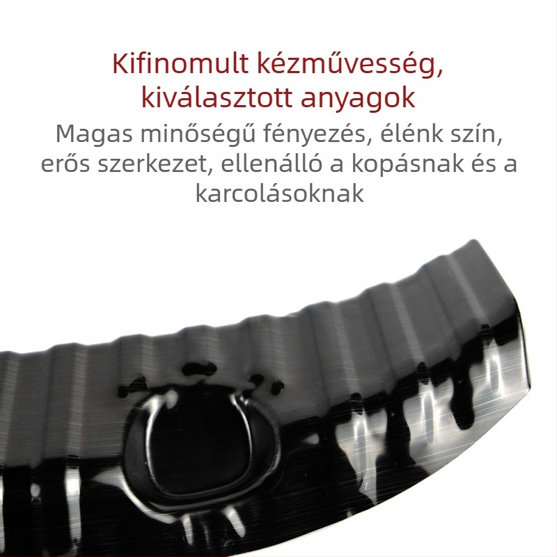 Rozsdamentes acélból készült beépített hátsó küszöbvédő szalag Tesla Model 3-hoz, logónyomtatás és testreszabható magáncímke