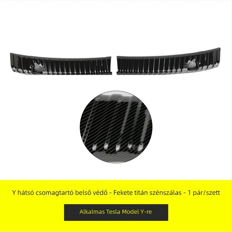 Rozsdamentes acélból készült beépített hátsó küszöbvédő szalag Tesla Model 3-hoz, logónyomtatás és testreszabható magáncímke