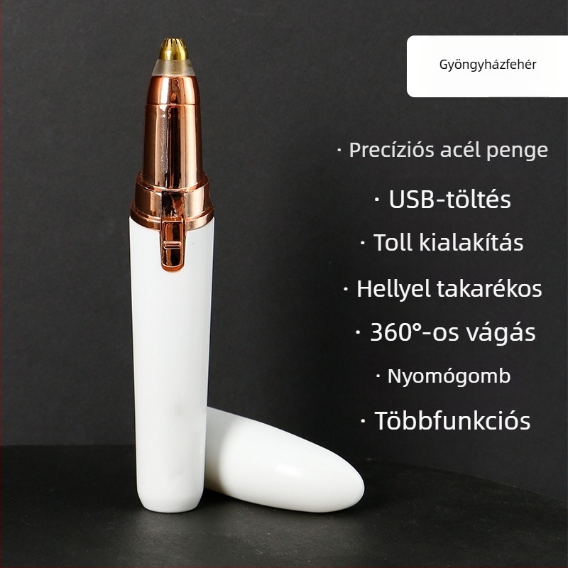 Elektromos szemöldök-trimmelő – ABS test, USB táplálás, mosható, szemöldök formázás