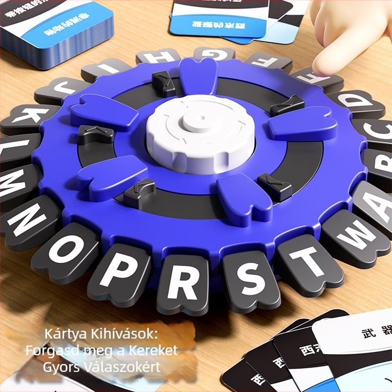 Asztali játék – interaktív betűkihívás 4–6 évesek számára, műanyag darabok, színes doboz