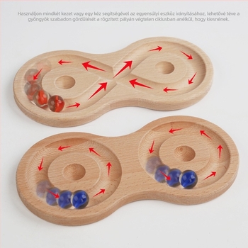 Fa oktató egyensúlyozó játék golyókkal gyerekeknek 4–6 éveseknek, Yundile márka, Zhejiang Lishui Yunhe eredet, fejleszti a kéz–szem koordinációt