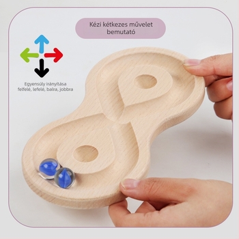 Fa oktató egyensúlyozó játék golyókkal gyerekeknek 4–6 éveseknek, Yundile márka, Zhejiang Lishui Yunhe eredet, fejleszti a kéz–szem koordinációt