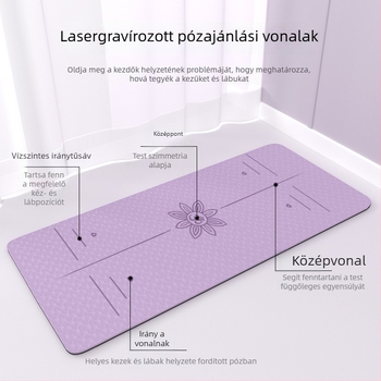Three Brahma TPE jóga matrac csúszásmentes felülettel, megnövelt vastagsággal, 12 mm vastagság, 1 kg, egyszínű mintázat