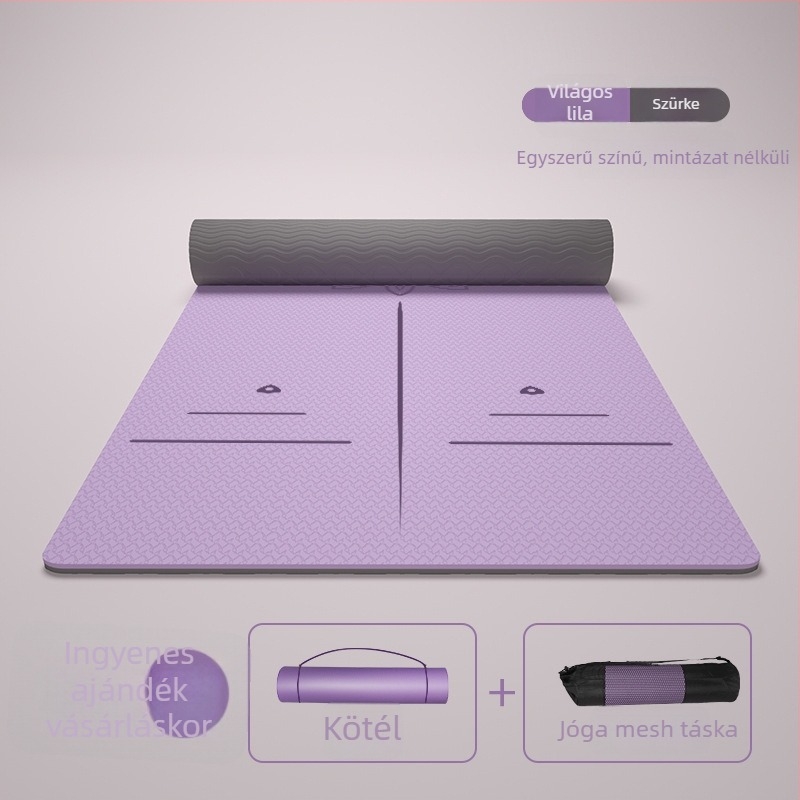 Three Brahma TPE jóga matrac csúszásmentes felülettel, megnövelt vastagsággal, 12 mm vastagság, 1 kg, egyszínű mintázat