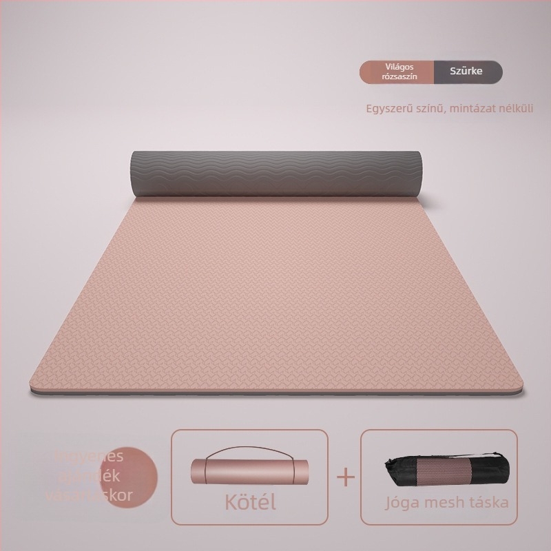 Three Brahma TPE jóga matrac csúszásmentes felülettel, megnövelt vastagsággal, 12 mm vastagság, 1 kg, egyszínű mintázat