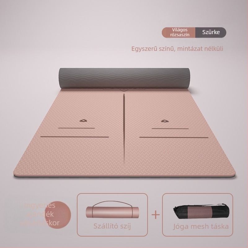 Three Brahma TPE jóga matrac csúszásmentes felülettel, megnövelt vastagsággal, 12 mm vastagság, 1 kg, egyszínű mintázat