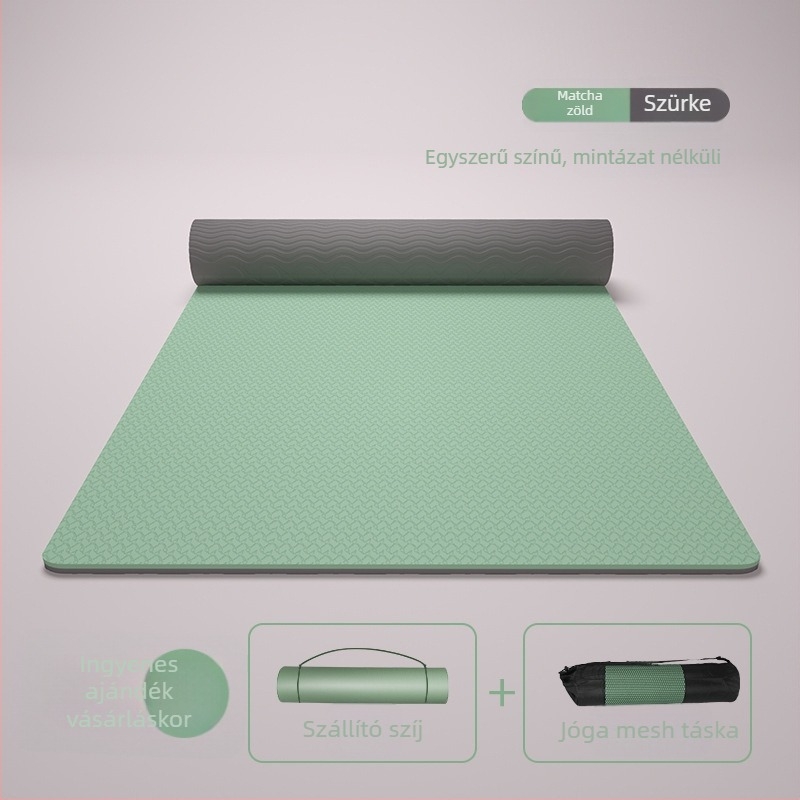 Three Brahma TPE jóga matrac csúszásmentes felülettel, megnövelt vastagsággal, 12 mm vastagság, 1 kg, egyszínű mintázat