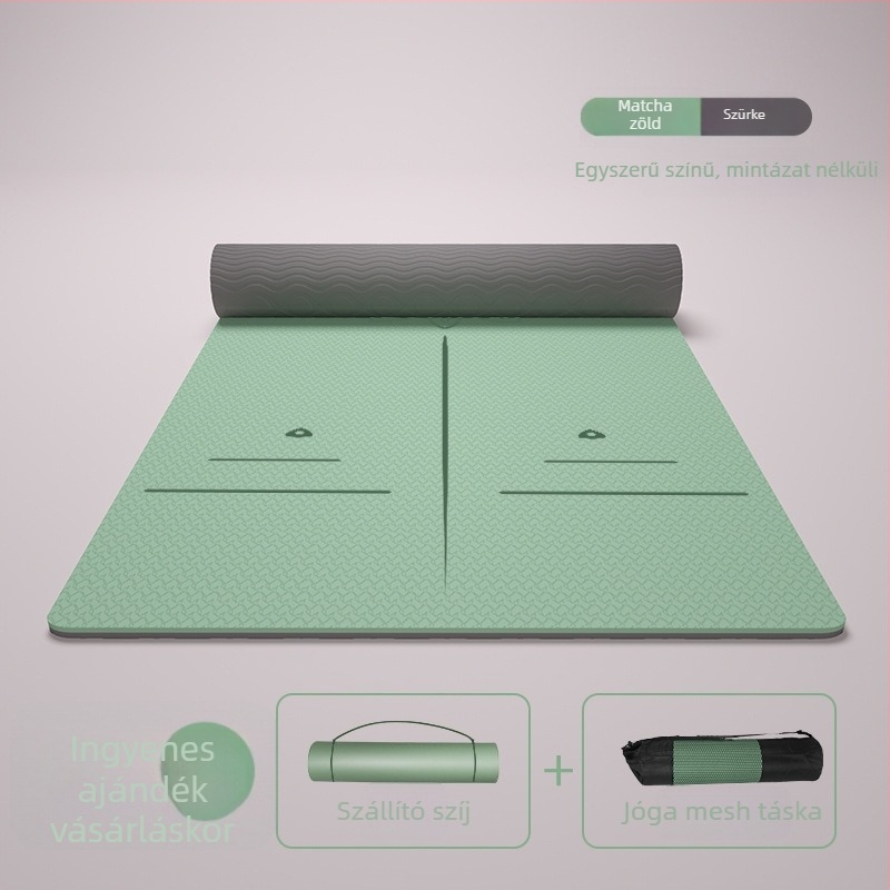 Three Brahma TPE jóga matrac csúszásmentes felülettel, megnövelt vastagsággal, 12 mm vastagság, 1 kg, egyszínű mintázat