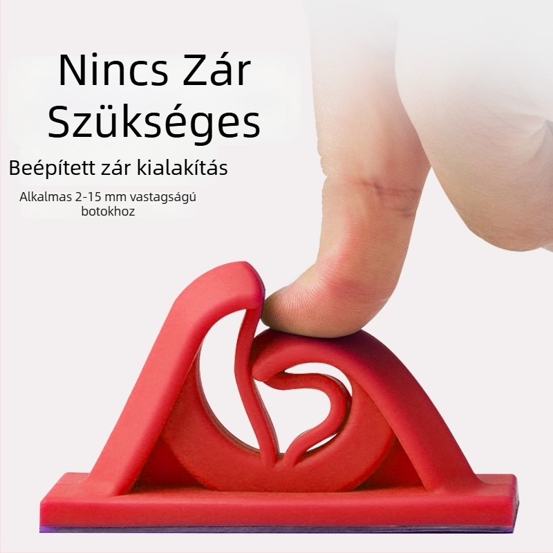 Fisherbon szilikon falra szerelhető horgászbot-tároló, fix klippel, univerzális