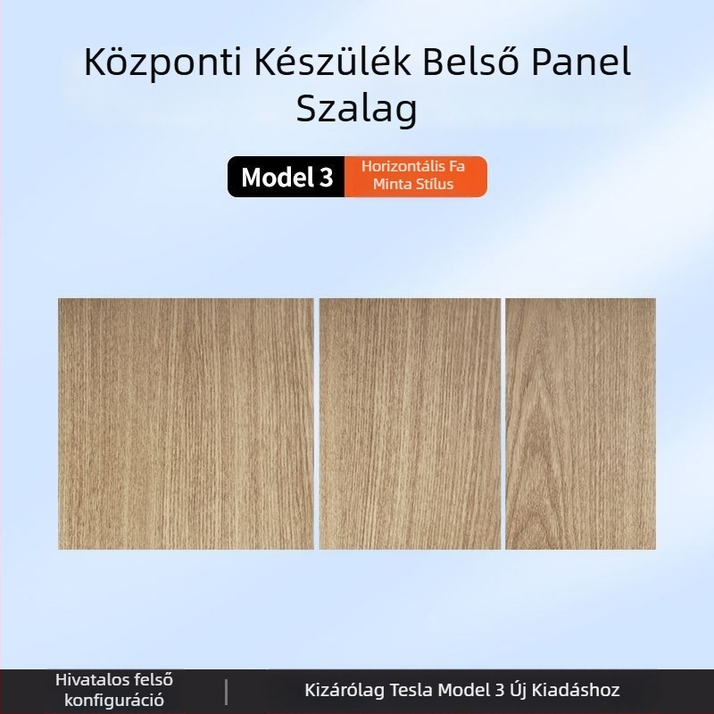 Tesla Model 3 középkonzol szénszálas panel matrica – belső módosítás kiegészítő (új verzió)