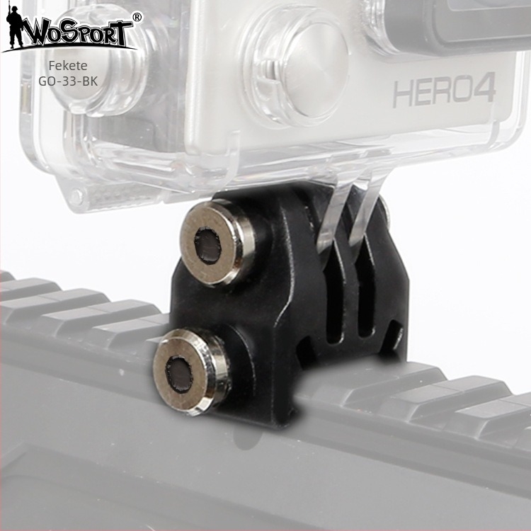 Wosport sportkamera rögzítő adapter - könnyű, egyszerű a felszerelés; nylon felépítés; méretek 30×36×21 mm