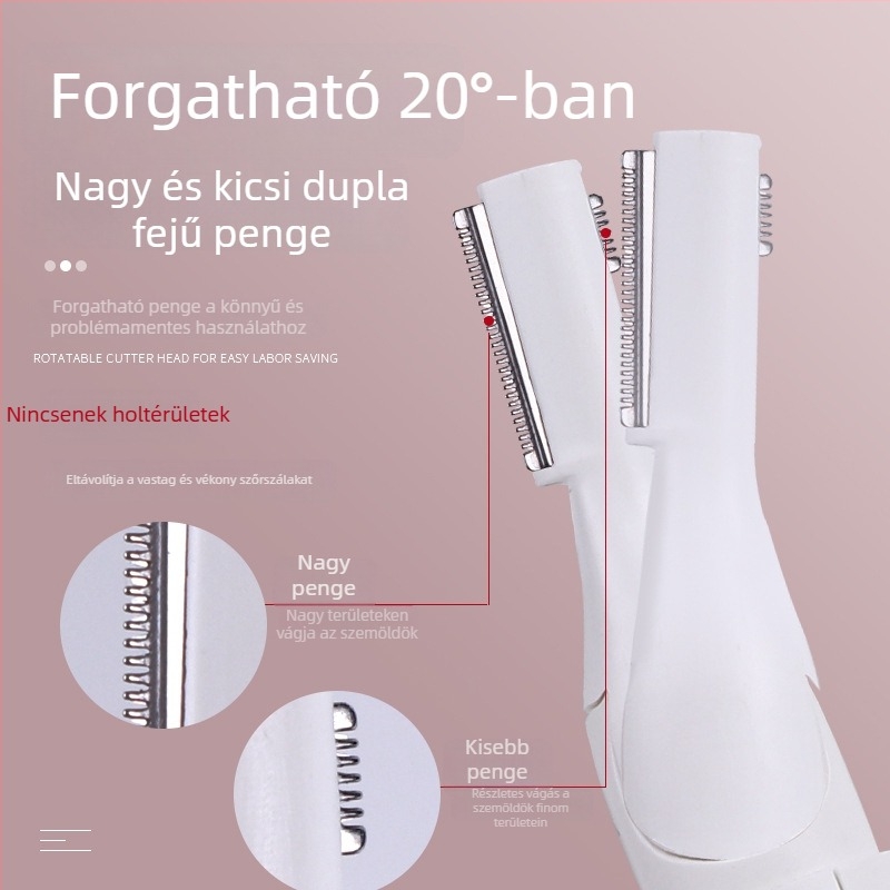 Nine Leaf Bird elektromos szemöldök-trimmelő készülék — kezdőknek szóló eszköz szemöldök formázására, különböző szőrös szálak nyírására, 5 éves élettartam