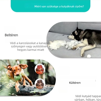 Kutya beltéri cipő — textil, vízálló, meleg, csúszásmentes, kopásálló