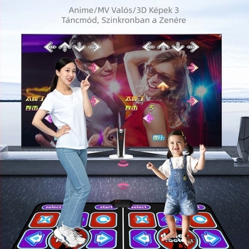 Szenzoros mozgásérzékelős játékkonzol, A20 – otthoni AR TV-kapcsolat, dupla vezeték nélküli táncmat, 32GB memória