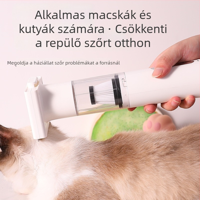 Vezeték nélküli háziállat-gondozó porszívó a szőr eltávolítására — mindent egyben, görbült szőrkefe, ABS burkolat, hosszú szőrű macskáknak