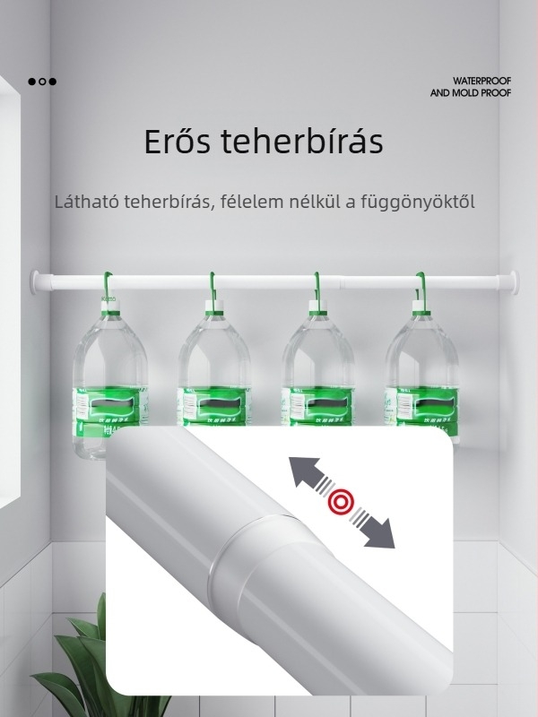 PEVA Zuhanyfüggöny Készlet – Francia Stílus, Vízálló Fürdőszobai Partíciófüggöny és Ajtófüggöny, Szerelés Fúrás Nélkül