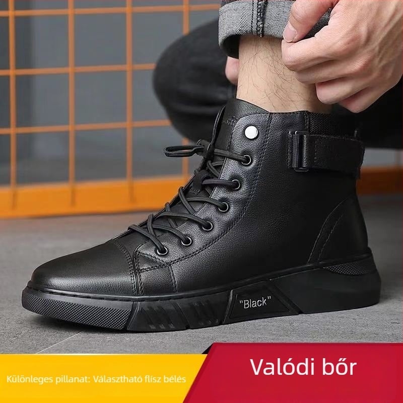 Martin bakancsok férfiaknak — magas szárú bőrcsizma, két réteg marhabőr a felső részen; gumitalp; PU belső; textil talpbetét; casual stílus