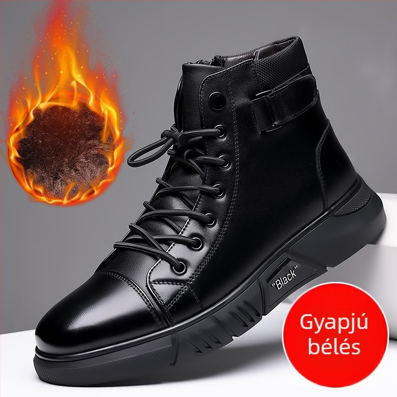 Martin bakancsok férfiaknak — magas szárú bőrcsizma, két réteg marhabőr a felső részen; gumitalp; PU belső; textil talpbetét; casual stílus