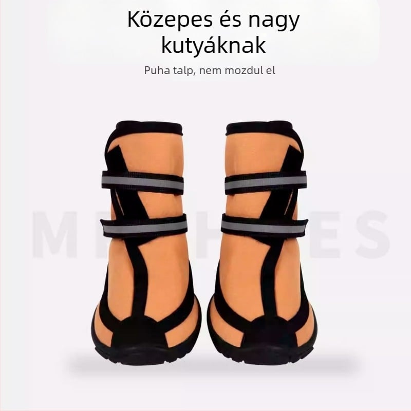 Kutya lábra és térdre védő cipő az ízületi sérülések és a csonttörések stabilizálására; karcolás elleni védelem; sebvédő; vízálló