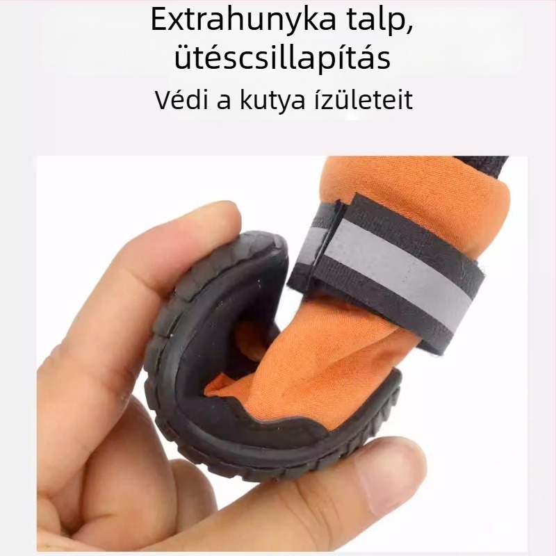 Kutya lábra és térdre védő cipő az ízületi sérülések és a csonttörések stabilizálására; karcolás elleni védelem; sebvédő; vízálló