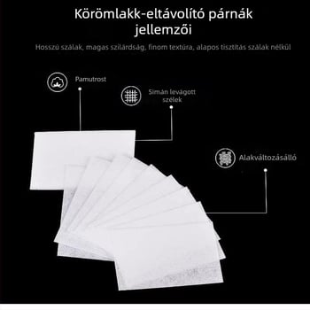 Körömlakk eltávolító kendő, szálmentes, vastagított, kemény, 20 db, Eredet: Zhejiang, Anyag: Egyéb