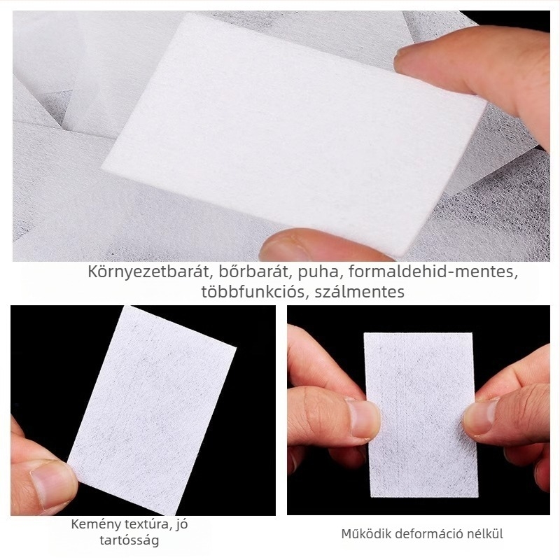 Körömlakk eltávolító kendő, szálmentes, vastagított, kemény, 20 db, Eredet: Zhejiang, Anyag: Egyéb